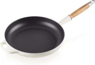 Сковорода чавунна 28 см з дерев'яною ручкою, кремовий Signature Le Creuset