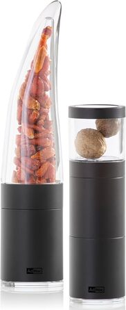 Набор мельниц для перца чили и мускатного ореха, 2 предмета, черный AdHoc