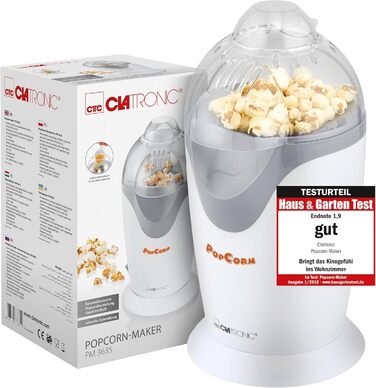 Машина для попкорну 1200 Вт, біло-сірий PM 3635 Clatronic
