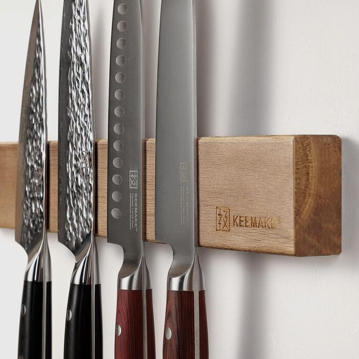 Магнітний тримач для ножів з дерева акації, 30 см KEEMAKE