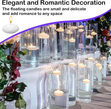 Плаваючі свічки 30 шт. білі YFPOPONE