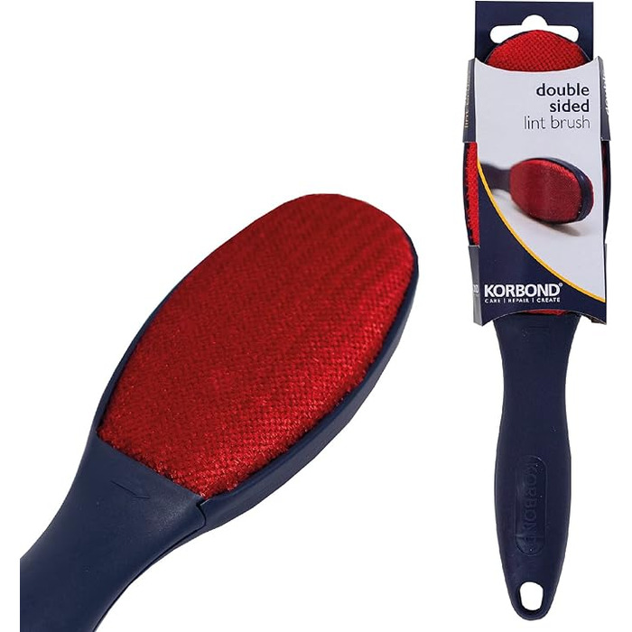 Двусторонняя ворсистая щетка для одежды, синяя Korbond
