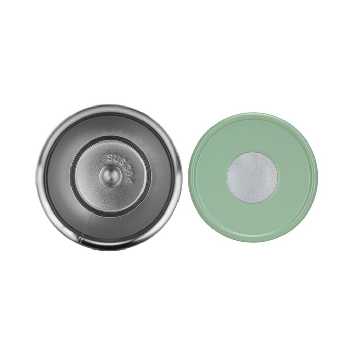 Термокухоль Fissman 420 мл, колір м'ятний нержавіюча сталь (9891)