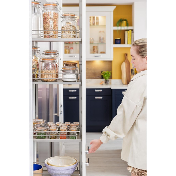 Набір баночок для спецій 70 мл, 6 предметів з дерев'яною полицею Kilner