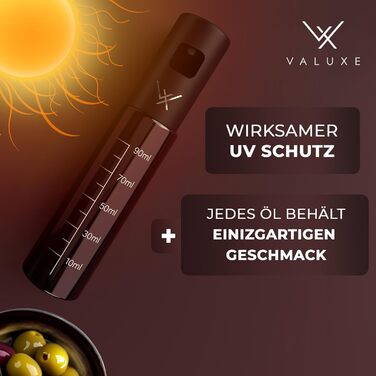 Масляный распылитель для растительного масла и уксуса с защитой от ультрафиолета Стекло и распылительный фильтр - Распылитель масла из нержавеющей стали - Точный распылитель оливкового масла, распылитель масла, распылитель масла (шоколадно-коричневый)