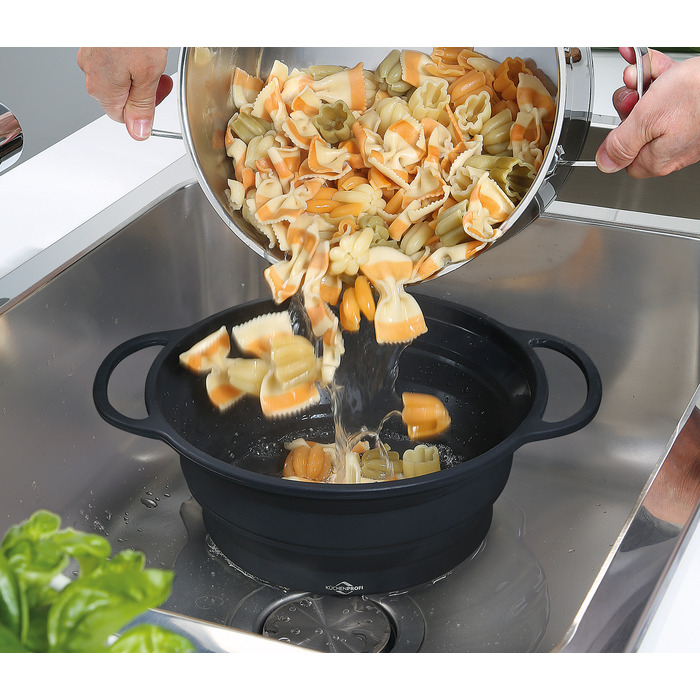 Дуршлаг складной черный Kuchenprofi