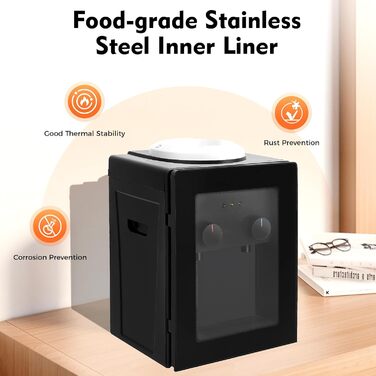 Електричний кулер для води 500 Вт чорний DHQCQL