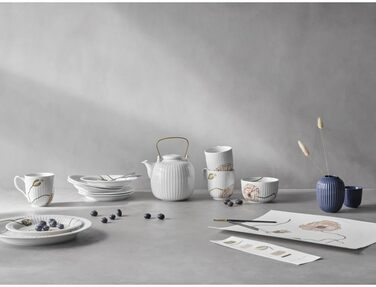 Тарелка 27 см, белая с акварельным узором Poppy Hammershøi Kähler