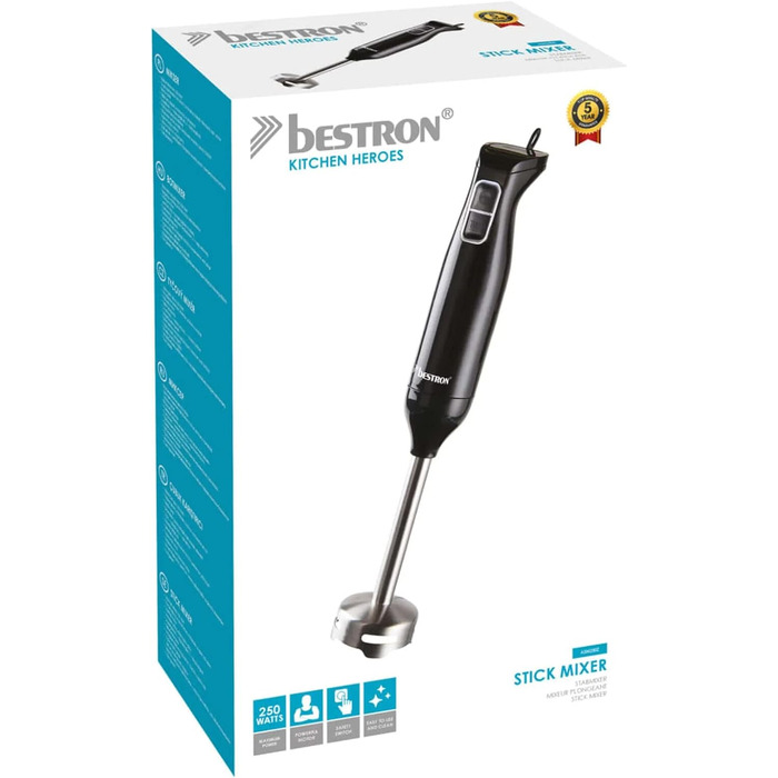 Ручний блендер з 2 швидкостями та ергономічною ручкою Bestron