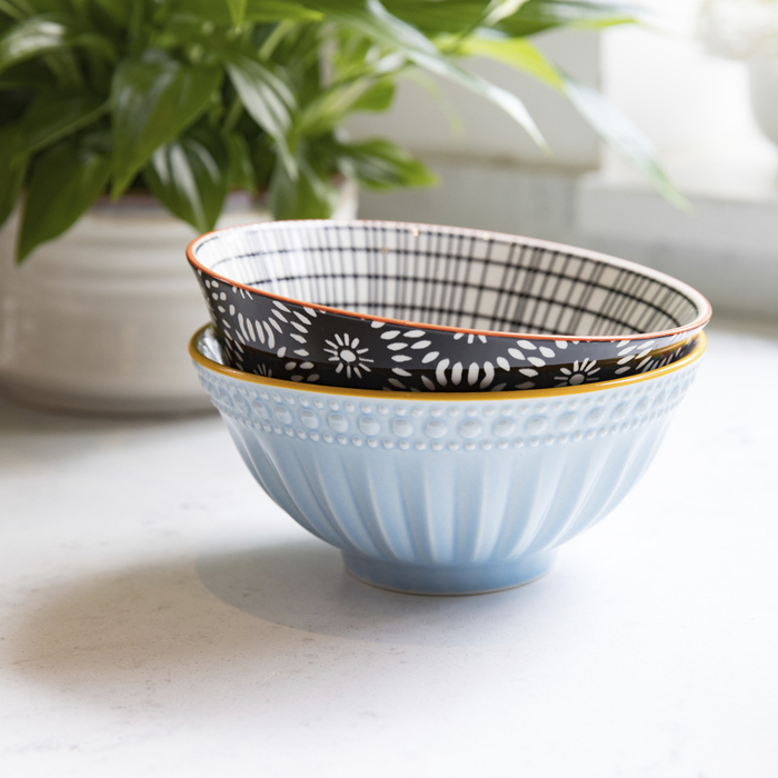 Миска Kitchen Craft BLACK TILE, кераміка, діам. 16 см, 500 мл