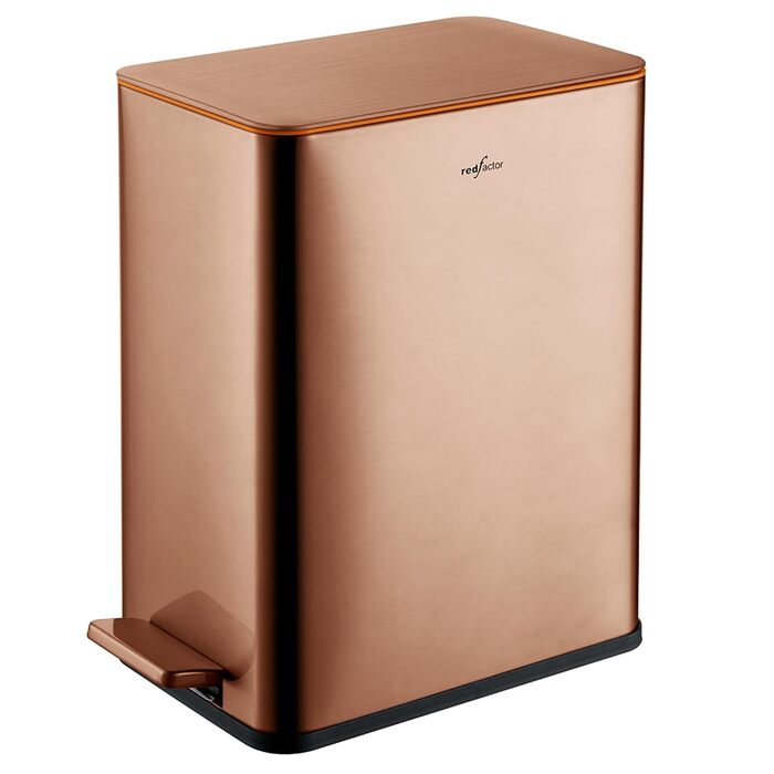 Сміттєвий бак з нержавіючої сталі 10 л мідний RED FACTOR