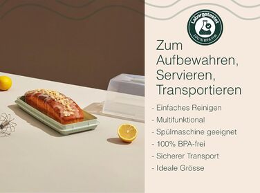 Коробка для транспортировки торта с крышкой, капюшоном и ручкой. Коробка для хранения, контейнер для торта, тарелка для торта, контейнер для торта, коробка для торта, тарелка для торта, начинка для торта, колокольчик для торта - (крем, прямоугольный)