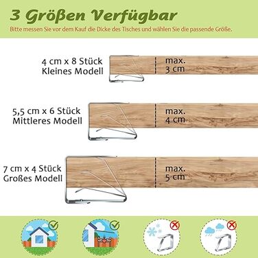 Затискачі для скатертин з нержавіючої сталі 4 предметів Blooven