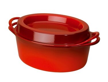 Блюдо для запікання овальне 28 см, вишневе Le Creuset