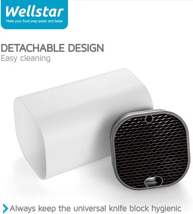 Ножовий блок на 16-18 ножів, білий WELLSTAR