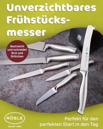 Високоякісний кухонний ніж 20 см для м&39яса, риби, птиці та овочів, нержавіюча сталь 18/10, ергономічна срібна ручка, гострий ніж для кухні (ніж для сніданку)