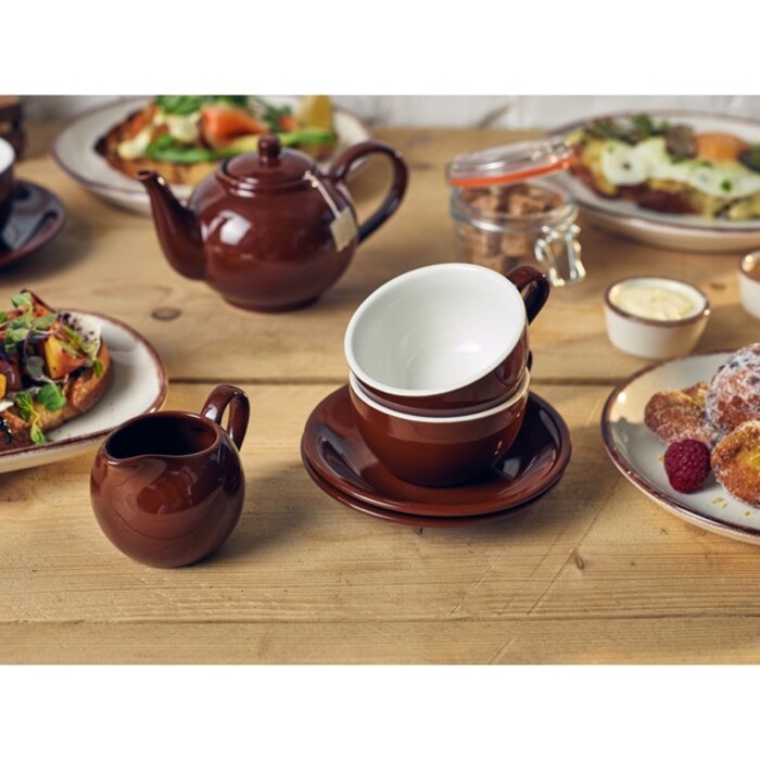 Блюдце 13,5 см, коричневе, Color Tea, GenWare