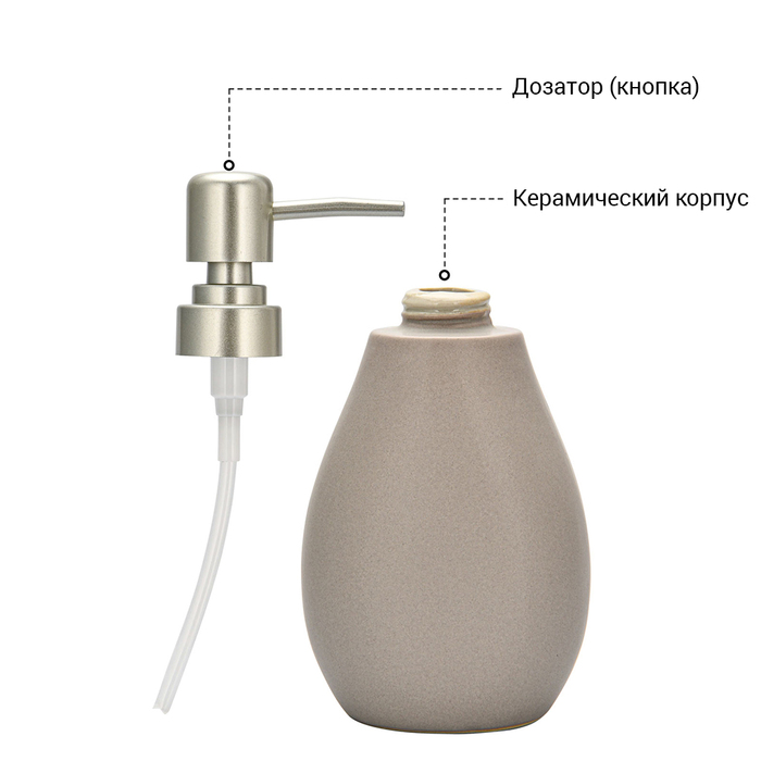 Дозатор рідкого мила Fissman 300 мл, стакан 400мл і мильниця в наборі (9509)