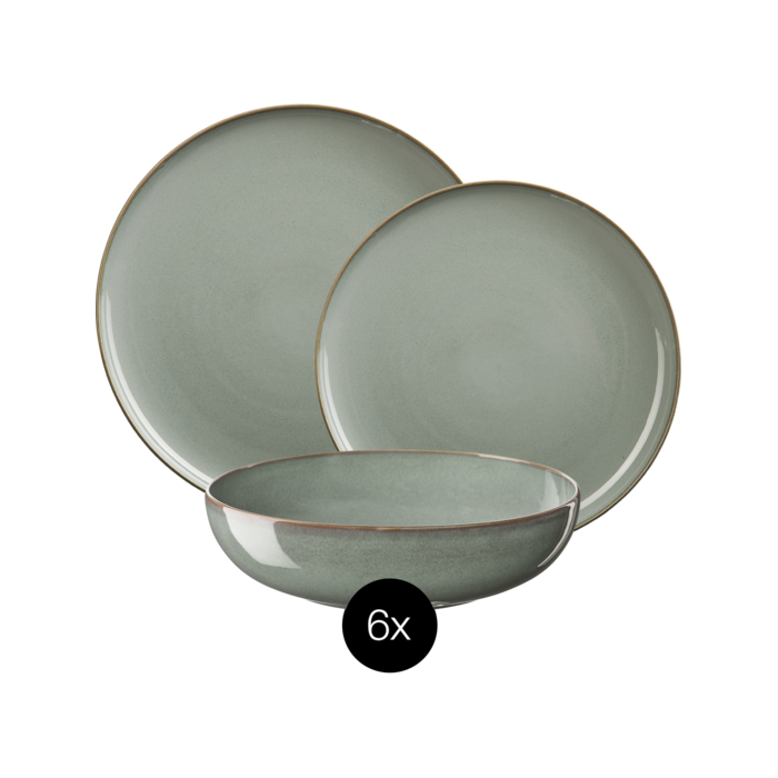 Столовий сервіз з 18 тарілок Eucalyptus Saisons ASA-Selection