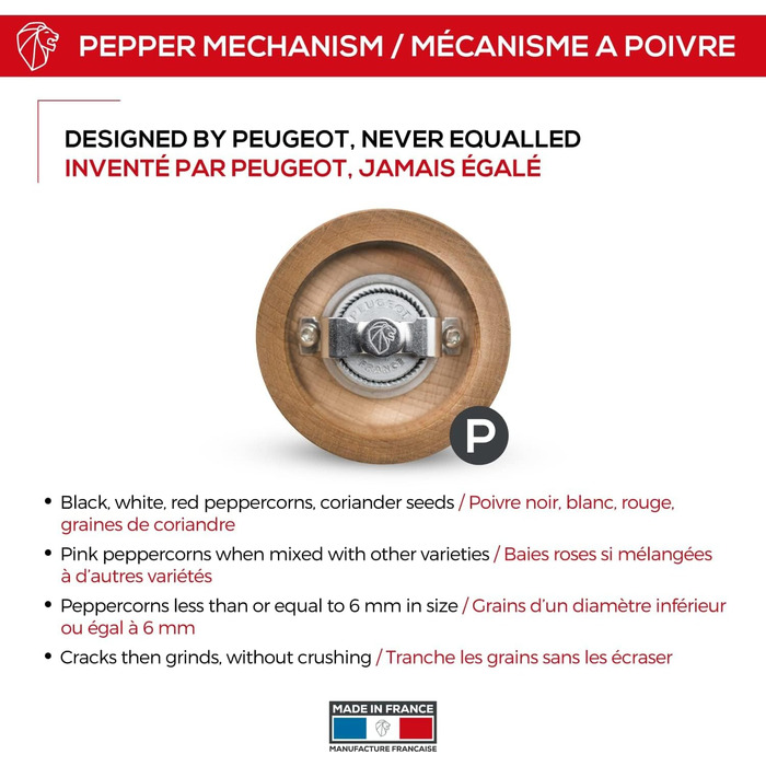 Високоякісний ручний виготовлений I з індивідуальним регулюванням помелу I Кухонні аксесуари I (перцевий млин, антикварний), 22