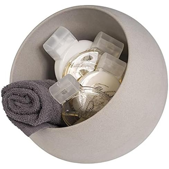 Сервировочный набор APS Moon - набор из 2 предметов 1 меламиновая миска (Ø 19 см) 1 откидная крышка с силиконовым уплотнителем, (бетонно-серый, Ø 19 см)