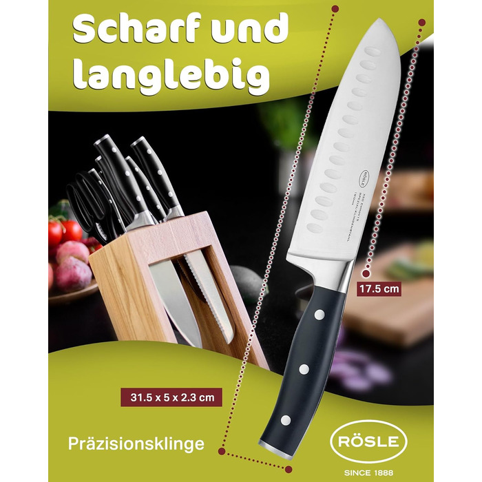 Нож сантоку 17,5 см Tradition Rosle