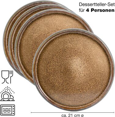 Набір посуду з кераміки Moritz & Moritz SOLID з 18 предметів набір посуду на 6 персон кожен, що складається з 6 обідніх тарілок, маленьких, глибоких тарілок (4 шт. маленьких тарілок)