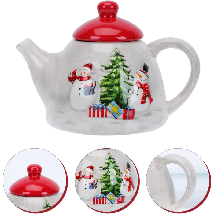 Різдвяний керамічний чайник 20 х 13 см Cabilock