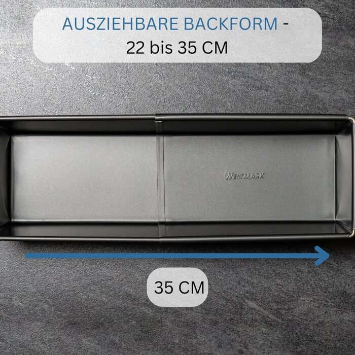 Форма для випічки хліба Westmark - високоякісна емальована форма для випікання хліба, як з пекарні - 32 см - для рівномірного підрум'янювання - 100 стійка до подряпин (чорна) (хліб розтягується)