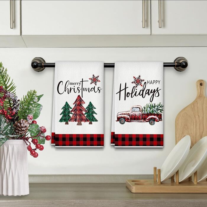 Набор из 2 рождественских кухонных полотенец 43 x 66 см LUYANFX