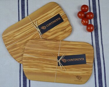 Набір обробних дощок, 3 предмета, оливкове дерево Continenta