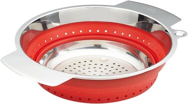 Друшляк складаний силіконовий, червоний 24 см Rosle