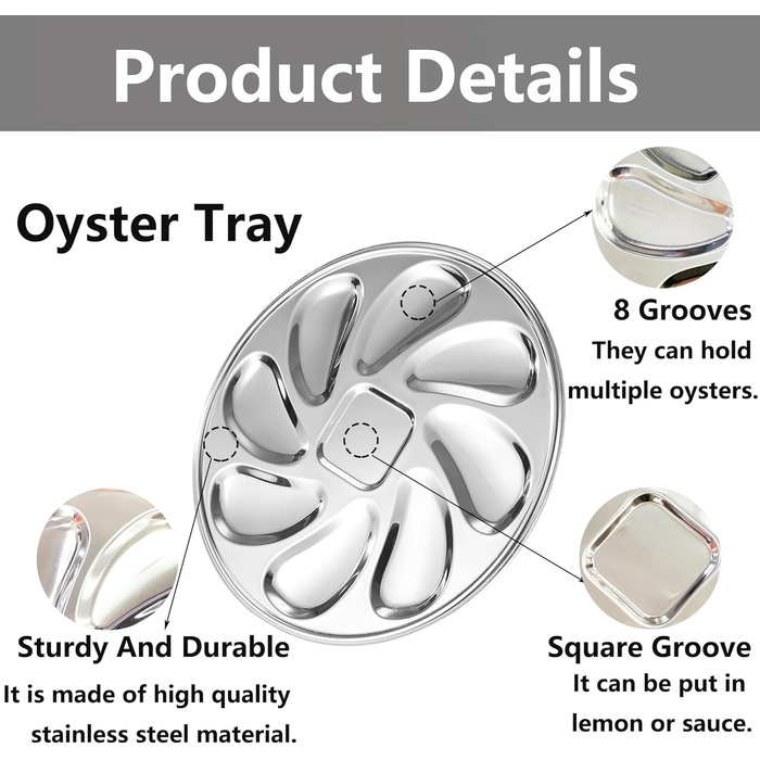Ніж та тарілка для устриць з нержавіюча сталь YJFY
