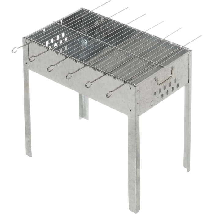 Портативний мангал включаючи 6 шампурів та решітку для гриля Grillpaul