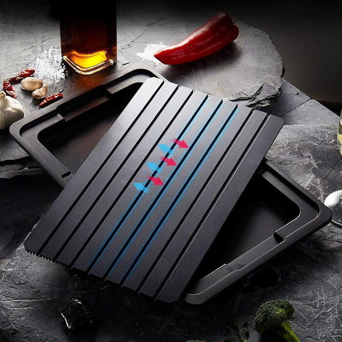 Доска для размораживания 35,5 x 20,5 см с поддоном, черный WDEC