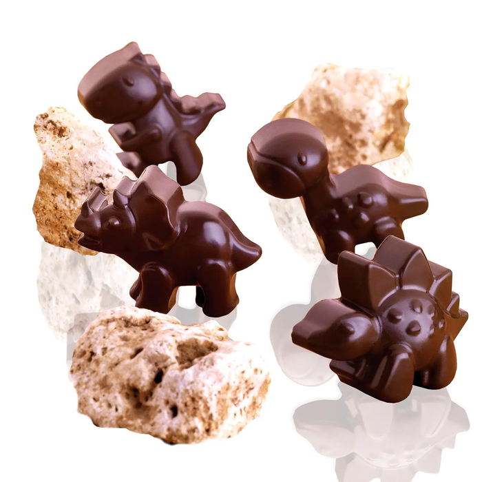 SCG16 Форма силіконова для шоколаду 'динозаврики' 40х33х16 мм