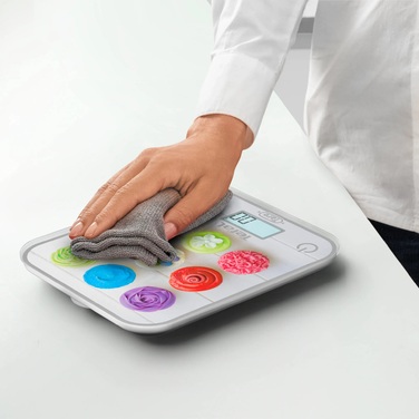 Tefal Ваги кухонні Optiss Cake Pops, 5кг, AAAx2 в комплекті, скло, різнокольорові