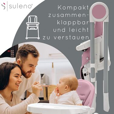 Дитячий стільчик для годування фіолетовий Suleno