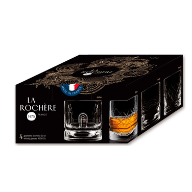 Набір келихів La Rochere DANDY для віскі, h 8,5 см, 310 мл, 4 шт.