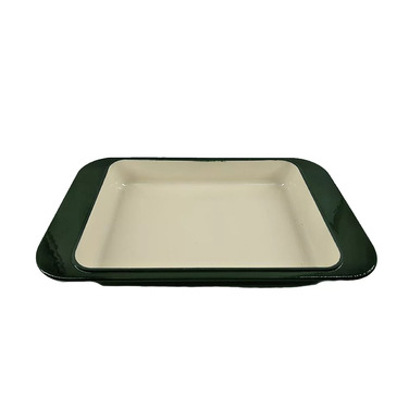 Блюдо для запікання MAJOLICA 38*25*5см з чавуну з емальованим покриттям, темно-зелений 2284 GIPFEL