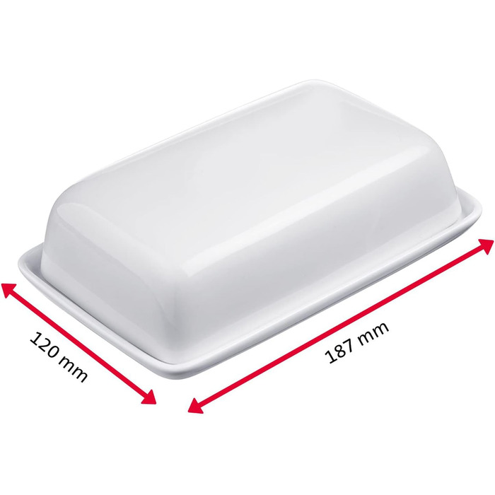 Маслянка Westmark - Ідеально підходить для сервірування та зберігання - Можна мити в посудомийній машині - Спеціальний рельєф для надійного захоплення (керамічний, одинарний)