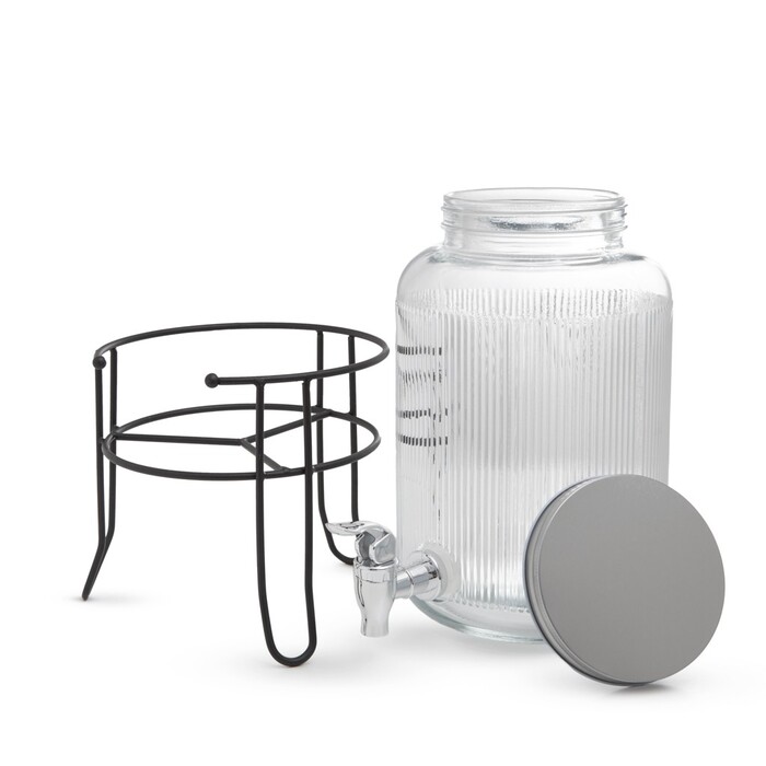 Діспенсер для напоїв 3,9 л скло Fissman