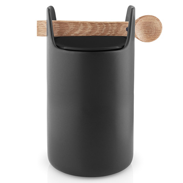 Ємність для зберігання з ложкою чорна 20 см Eva Solo