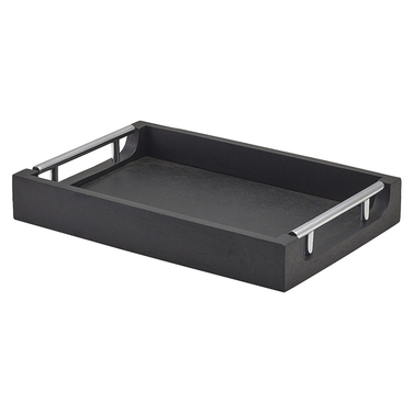 Поднос 30*20 см, деревянный, черный, Solid Black, GenWare