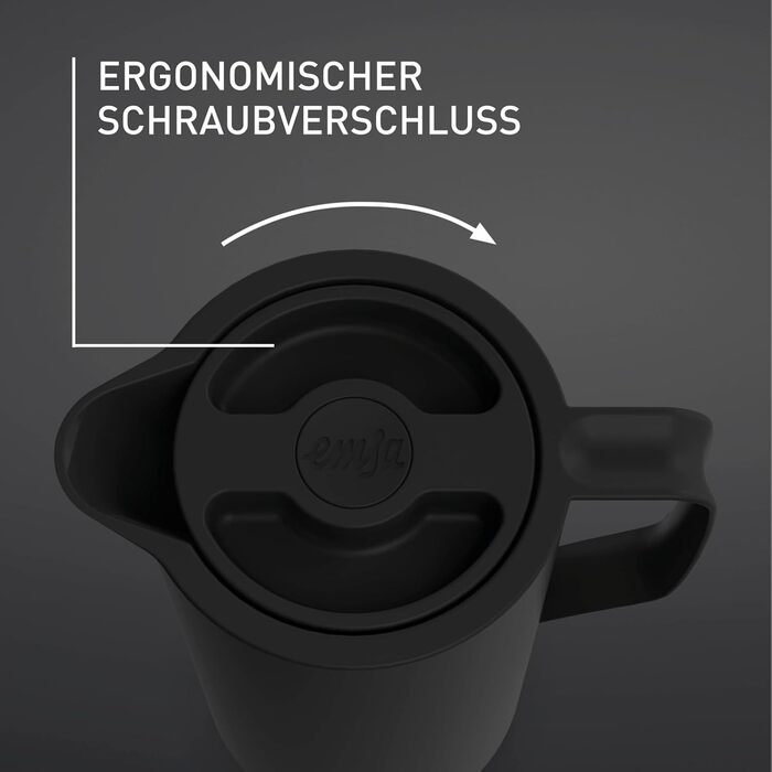 Термоглечик 1 л, чорний Motiva Emsa