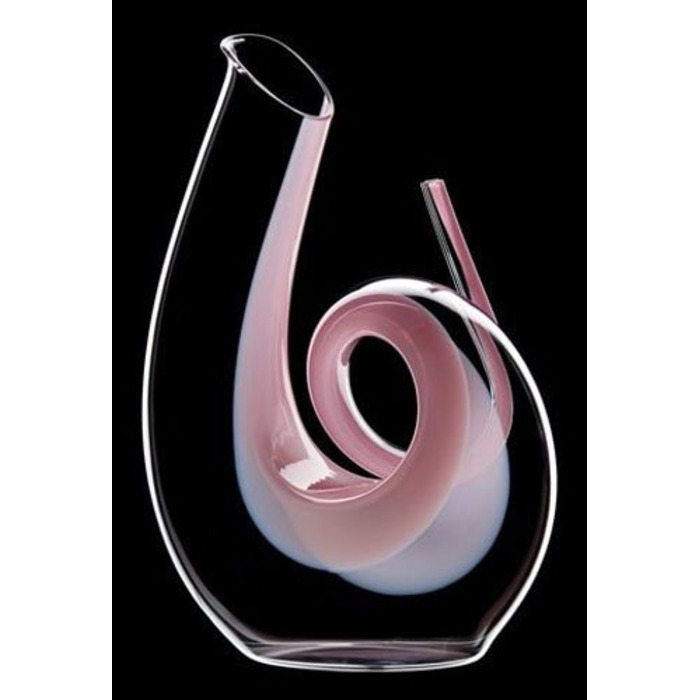 Декантер Curly pink 1400 мл, кришталь, ручна робота, Riedel