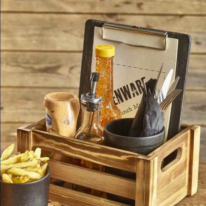 Меню-холдер 18.5*24.5*0.6 см, деревянный, черный, GenWare