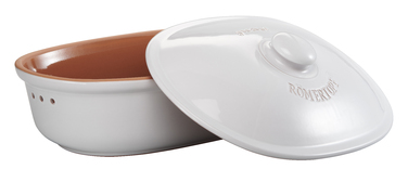 Горшок для хранения хлеба овальный 40 х 20 х 28 см белый Römertopf