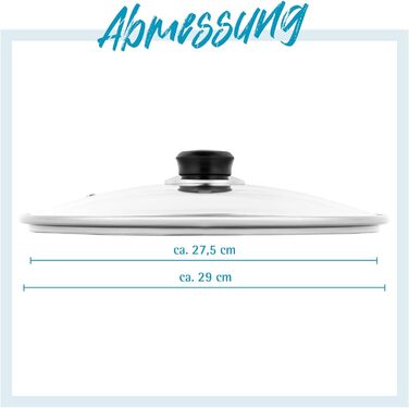 Кришка для каструлі 28 см скляна Gräwe