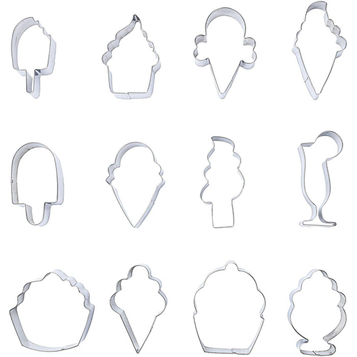 Набір формочок для печива у формі пряникового будиночка, FantasyDay, 10 шт. , формочки для печива з нержавіючої сталі, різдвяні формочки для тематичних тортів, тортів на день народження, сендвічів з фонданним печивом (12 шт. 3)
